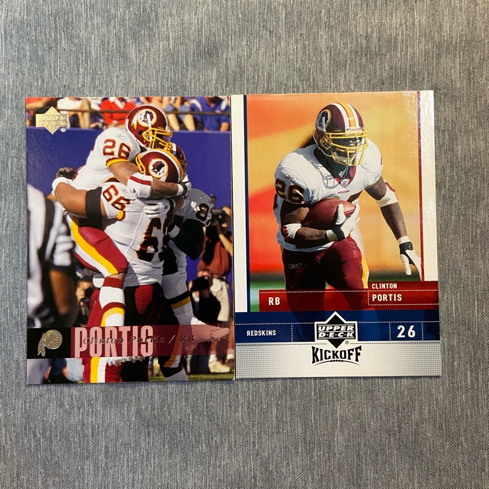 Clinton Portis Washington Redskins Football Card Bundle 2005/2006 Upper Deck